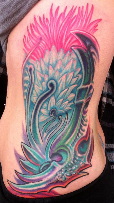 Tattoos - Flower rib tattoo - 100992